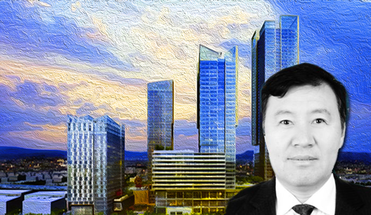 A rendering of Metropolis and Greenland USA CEO Hu Gang