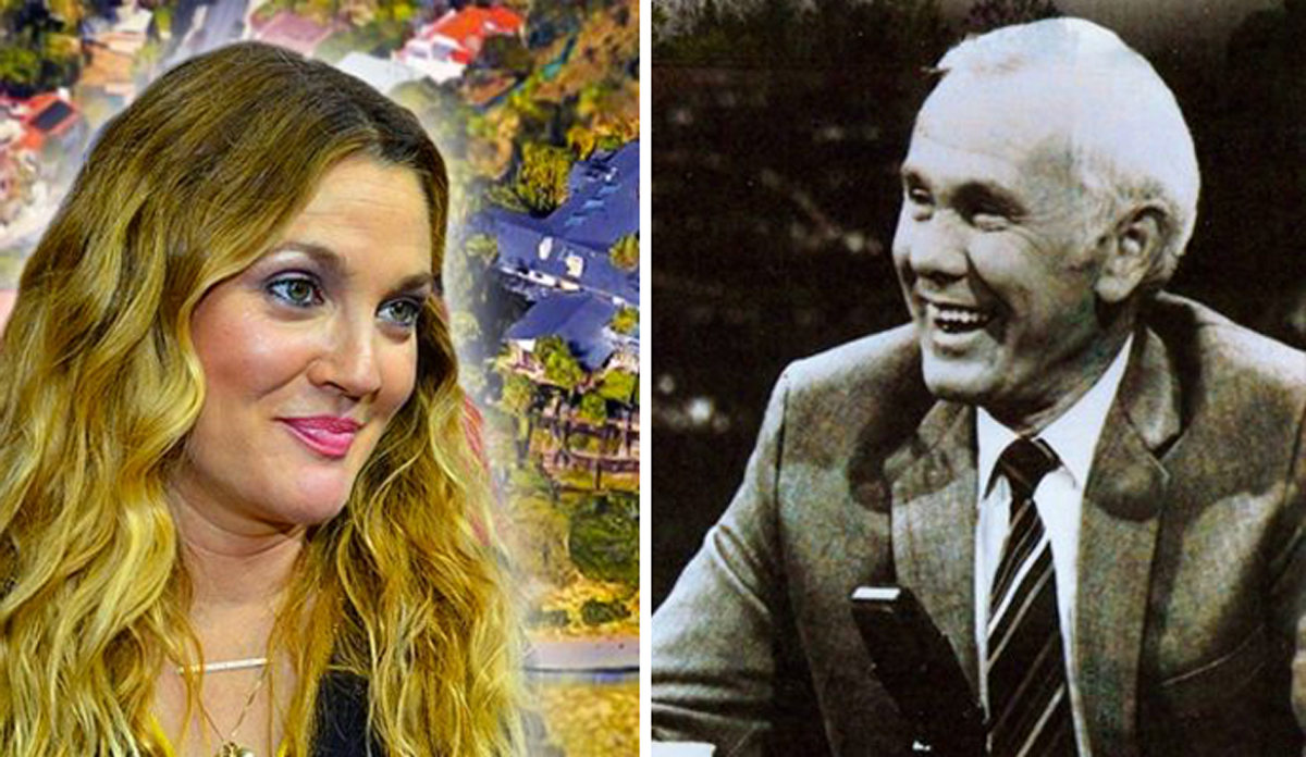 Drew Barrymore and Johnny Carson