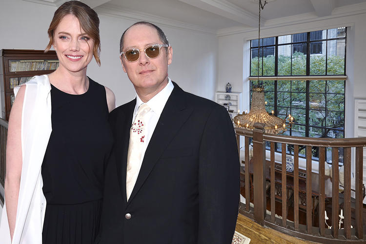 Leslie Stefanson, James Spader and their new apartment. (credit: Getty Images and StreetEasy)