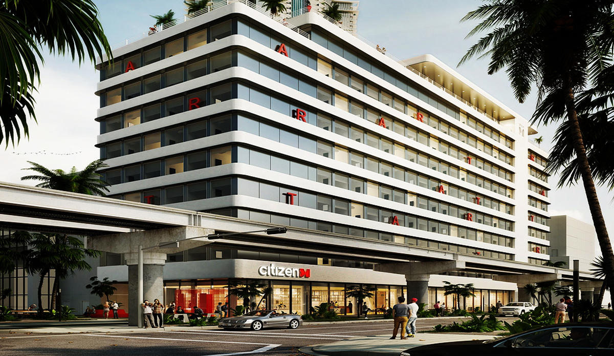 Rendering of CitizenM at Miami Worldcenter