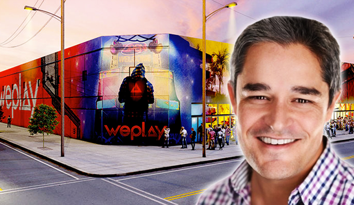 WePlay co-founder Rich Williams and a rendering of WePlay (Credit: WePlay)