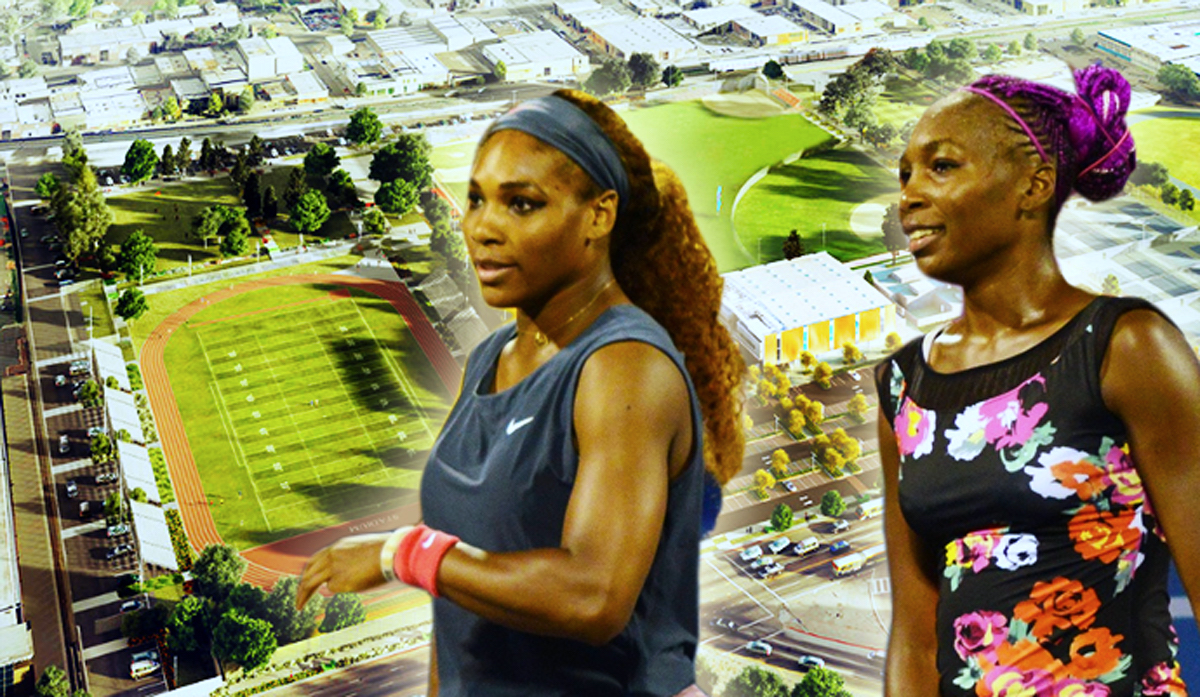 Rancho Cienega Sports Complex with Serena and Venus Williams (Credit: Wikimedia Commons)