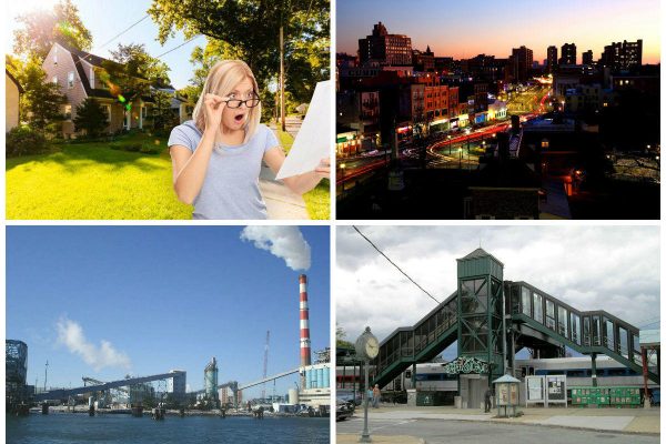<em>Clockwise from top left: Westchester homeowners pay more in property taxes on average than Manhattan homeowners, Yonkers auctioning off a cul-de-sac and 17 other parcels, developer proposing 82-unit apartment complex near Peekskill waterfront, and Bridgeport synagogue hits the market for $4.5 million.</em>