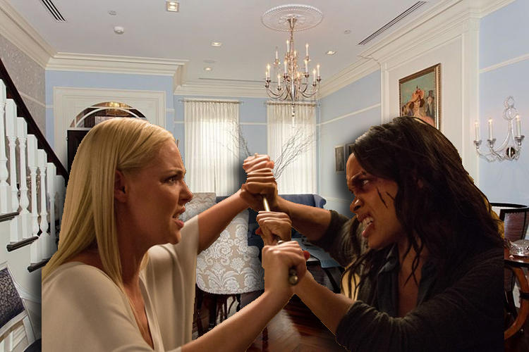 Katherine Heigl and Rosario Dawson in "Unforgettable" and the UWS townhouse