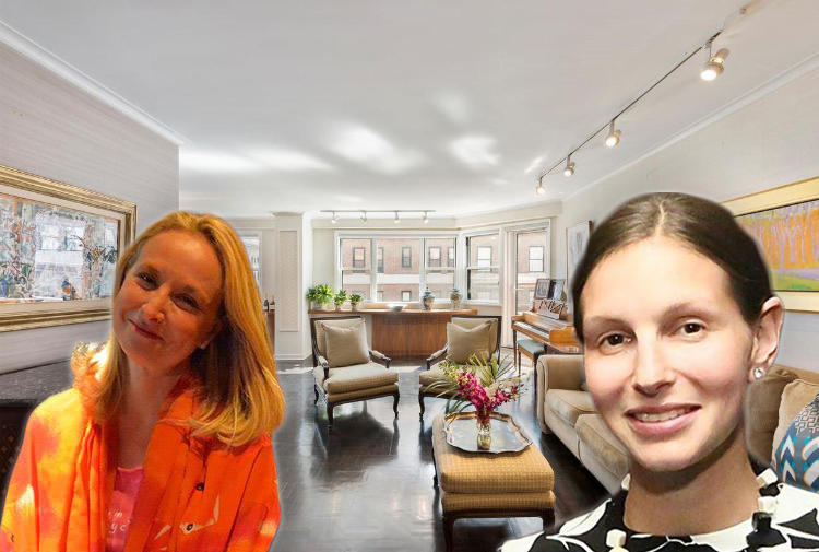 Donna Rubin, Nicole Kushner Meyer and the apartment at 123 East 75th Street (credit: Douglas Elliman)