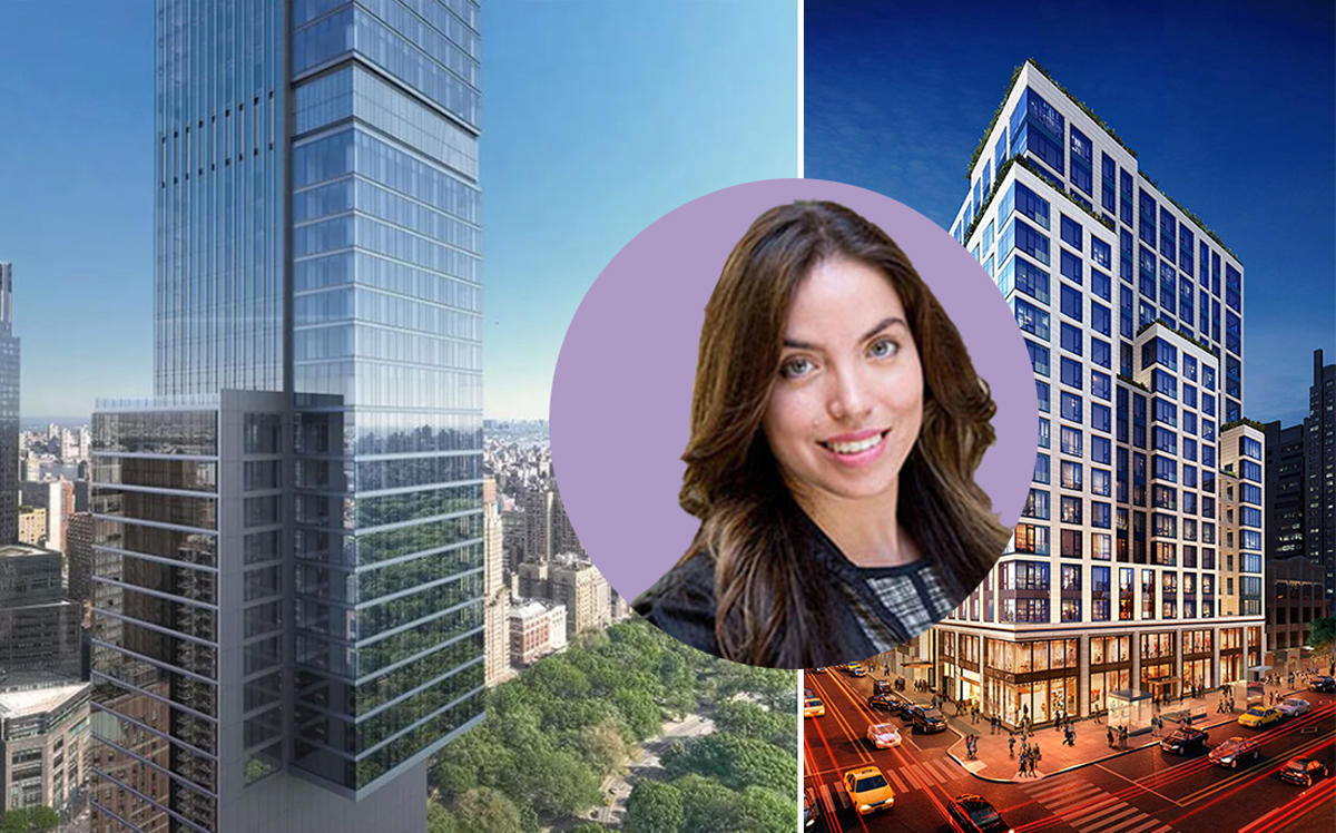 From left: Central Park Tower at 225 West 57th Street,  Anna Zarro, and 147 East 86th Street (Credit: Curbed NY and Ceruzzi Properties)