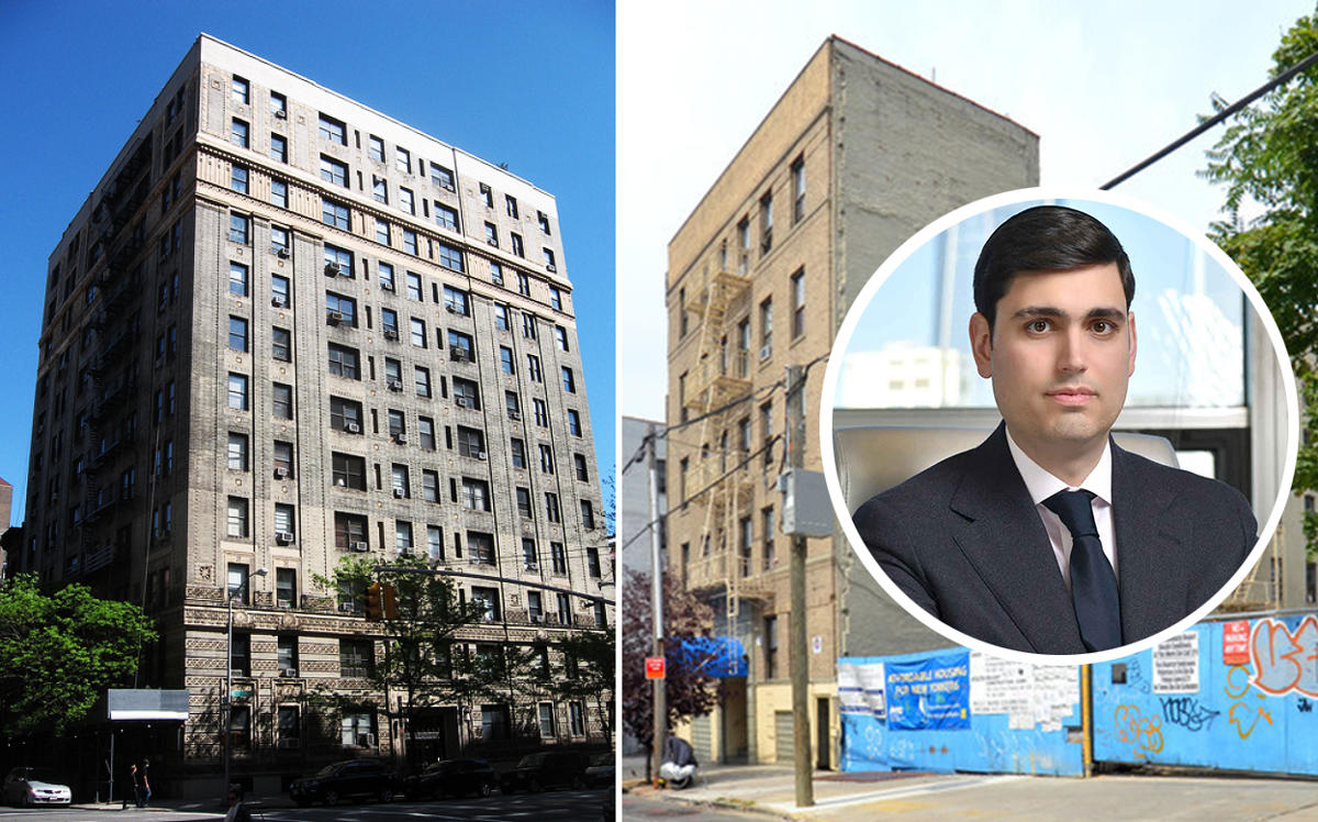 From left: 838 West End Avenue, 495 East 188th Street in the Bronx, and Isaac Kassirer (Credit: Luxury Rentals Manhattan, Apartments, and Emerald Equity Group)