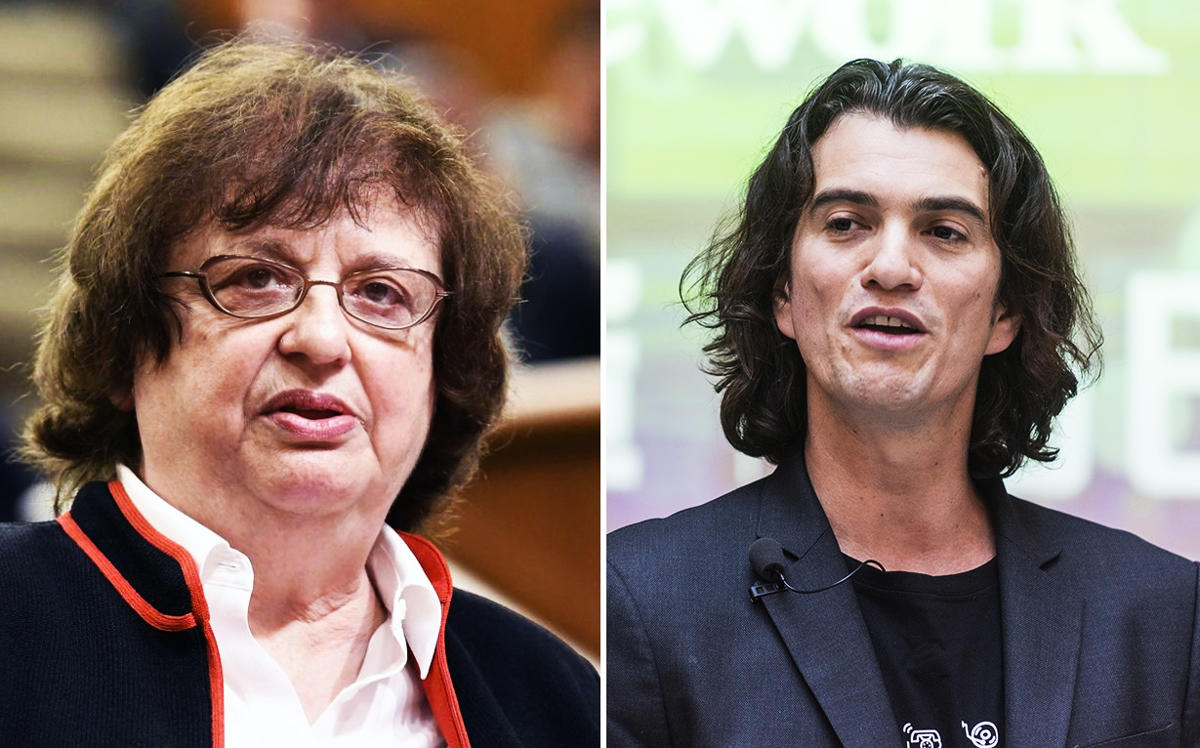 From left: Barbara Underwood and Adam Neumann (Credit: Twitter and Getty Images)
