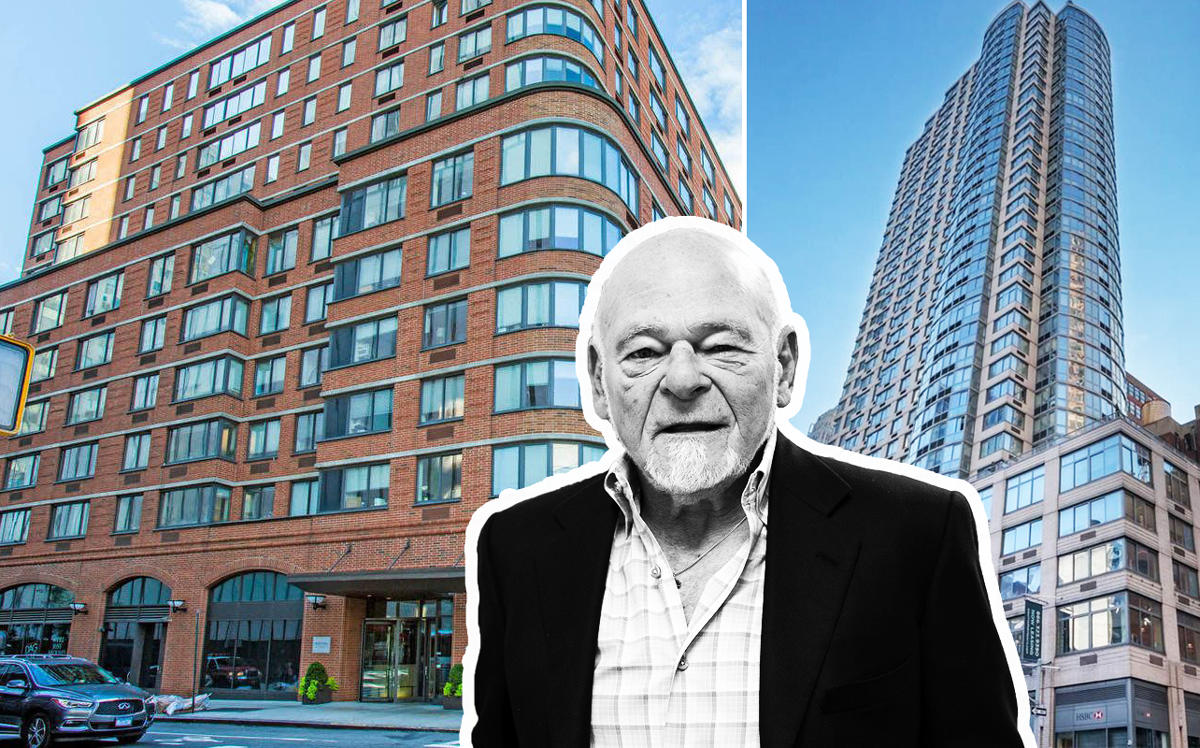 From left: 505 west 54th Street, Equity Residential's founder Sam Zell, and 800 6th Avenue