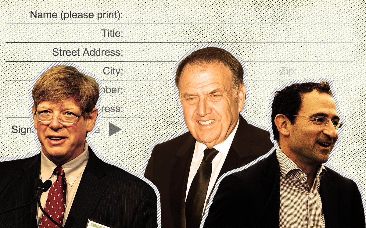 From left: Lloyd Goldman, Richard LeFrak, and Jonathan Gray (Credit: Getty Images and iStock)