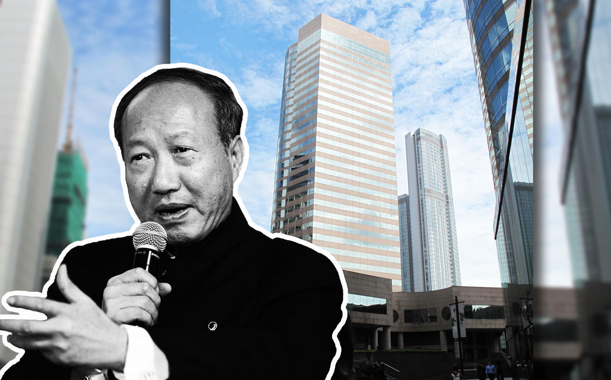 HNA Chairman Chen Feng and Three Exchange Square in Hong Kong (Credit: Wikipedia)