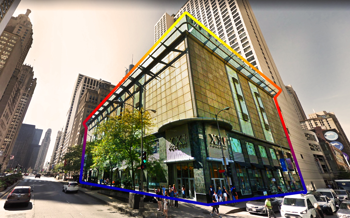 Forever 21 at 540 Michigan Avenue (Credit: Google Maps)