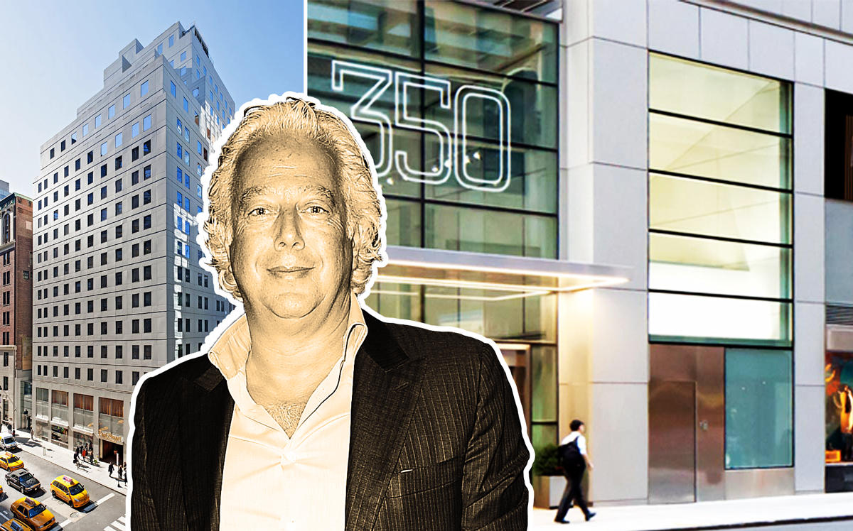 Aby Rosen and 350 Madison Avenue (Credit: Getty Images, Merchants Hospitality, and RFR Realty)
