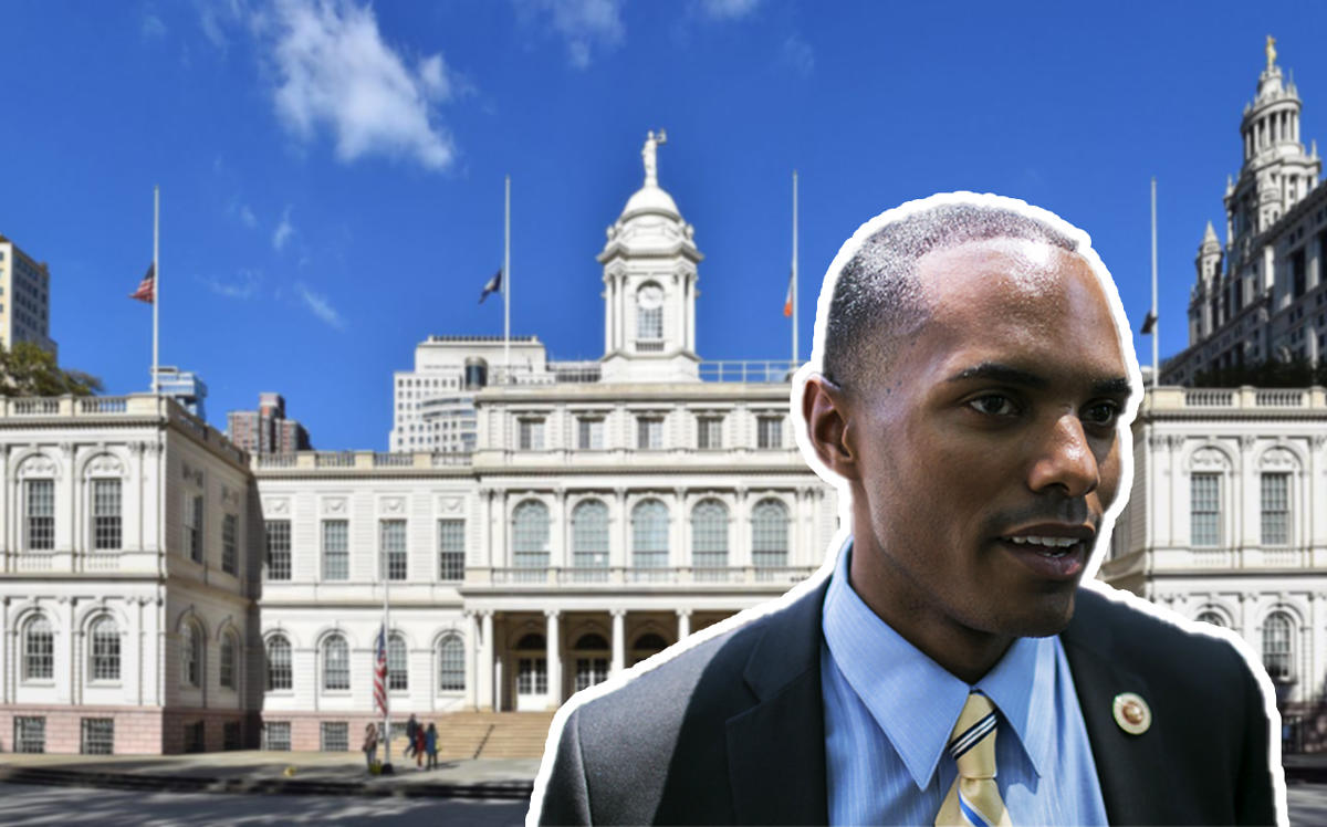 Ritchie Torres and City Hall at City Hall Park (Credit: New York City Council and Wikipedia)