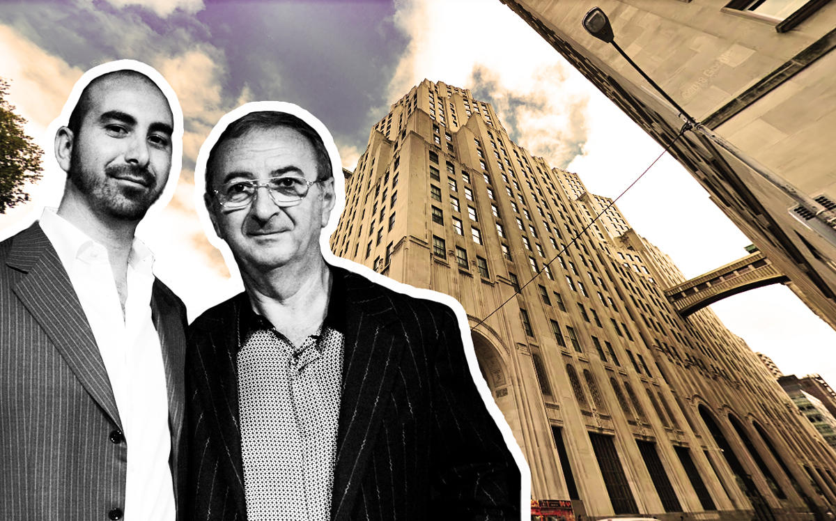 From left: Alex Sapir, Tamir Sapir, and 11 Madison Avenue (Credit: Getty Images and Google Maps)