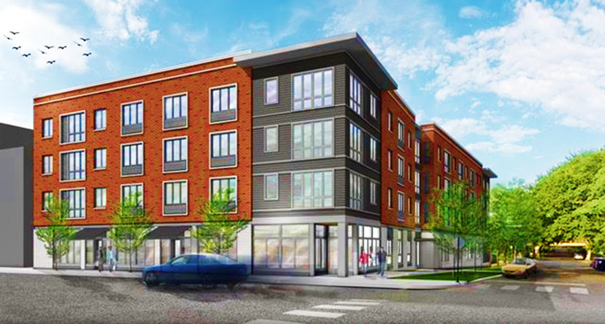 Rendering of the 54-unit apartment complex