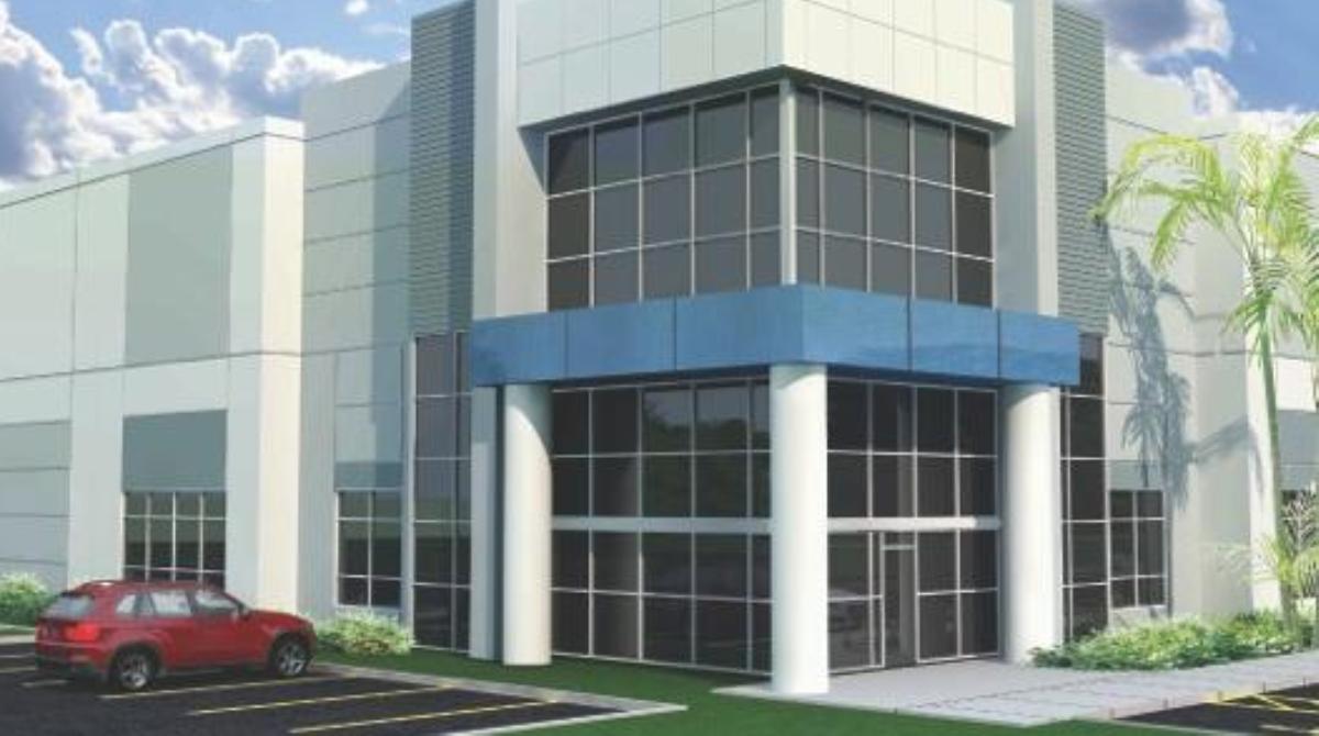 Rendering of EastGroup's first warehouse at a Miami Gardens business park.