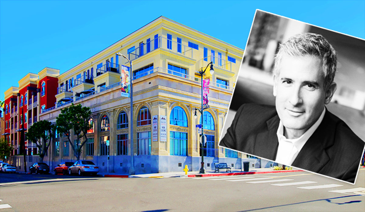 MWest Holdings President Karl Slovin and the San Pedro Bank Lofts (Credit: MWest Holdings)