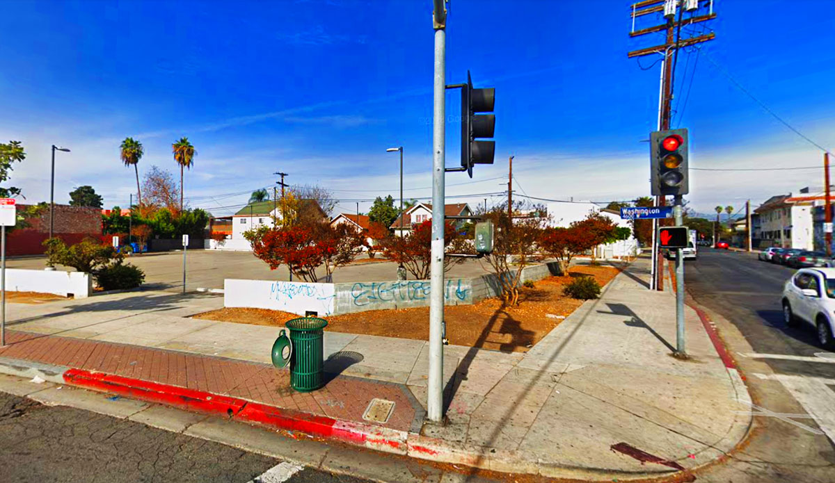 Meta Housing Corporation filed plans Tuesday to build affordable housing on city-owned lots on Washington Boulevard. (Credit: Google Maps)