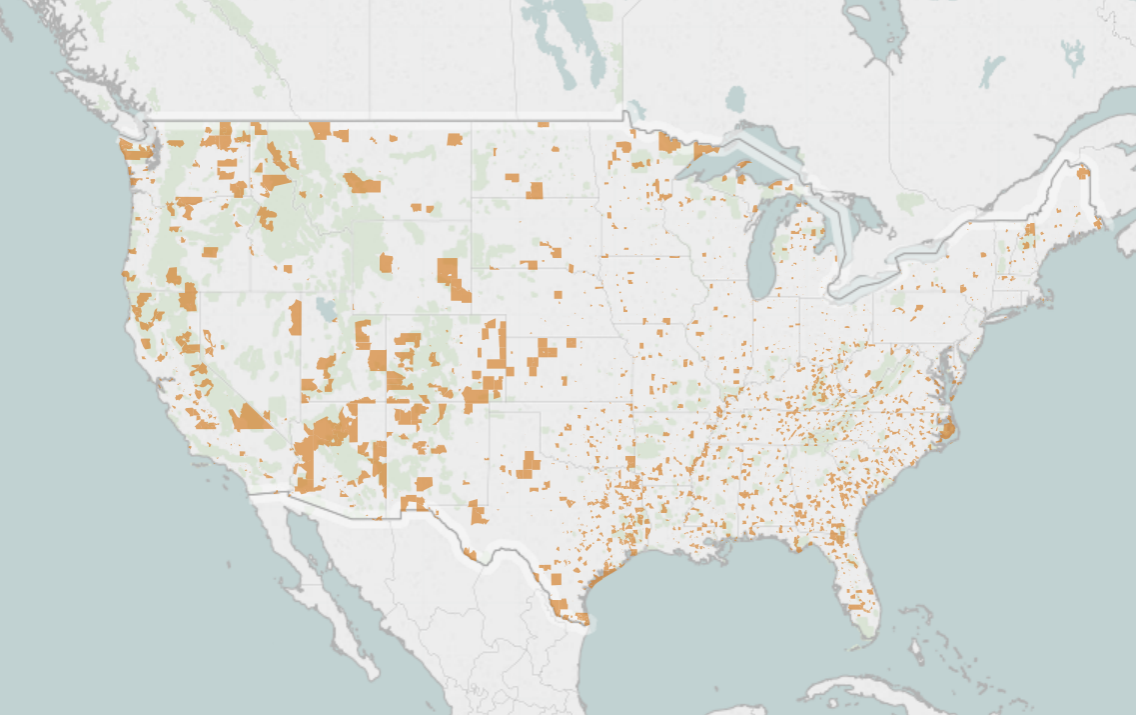 There are nearly 9,000 communities designated as Opportunity Zones across the U.S. (Courtesy of Enterprise Community Partners) | Click to view interactive