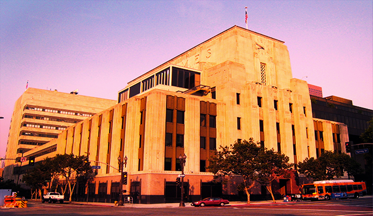 The original Art Deco former headquarters of the Los Angeles Times