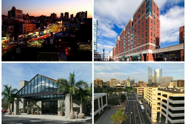 <em>Clockwise from top left: Extell secures $21M in tax breaks for $502M Yonkers riverfront development, unknown buyer shells out $42M for mixed-use building in Stamford, Armonk garden center could become residential development under proposed plan, and White Plains developer charged with defrauding investors in luxury projects.</em>