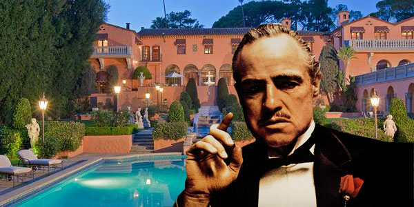 Beverly House, with "The Godfather" movie poster