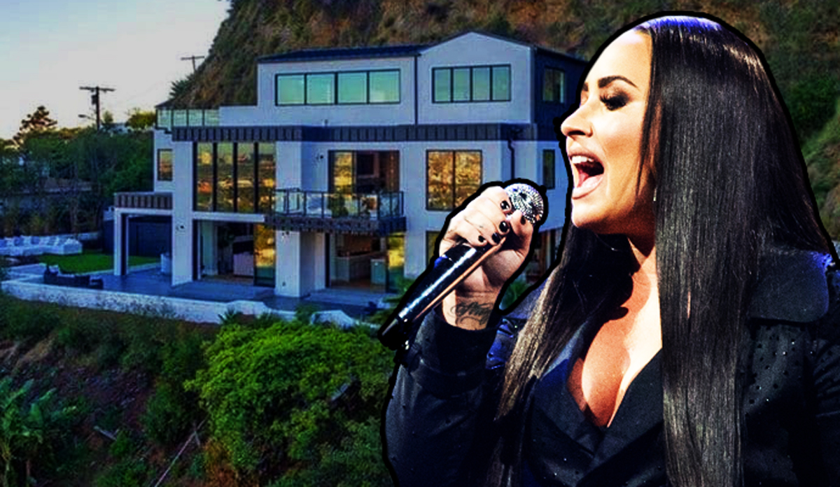 Demi Lovato and her former home (Credit: Zillow, Getty Images)