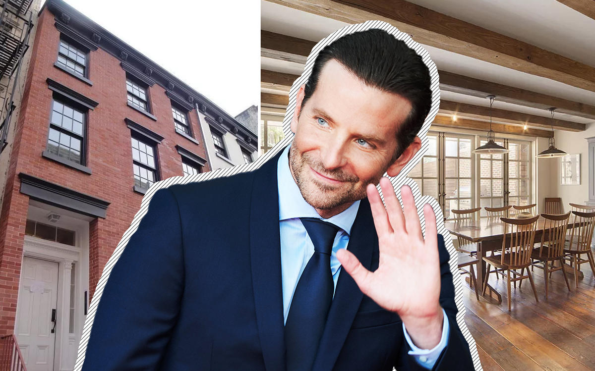 Bradley Cooper and 224 West 10th Street (Credit: Getty Images and Curbed NY)