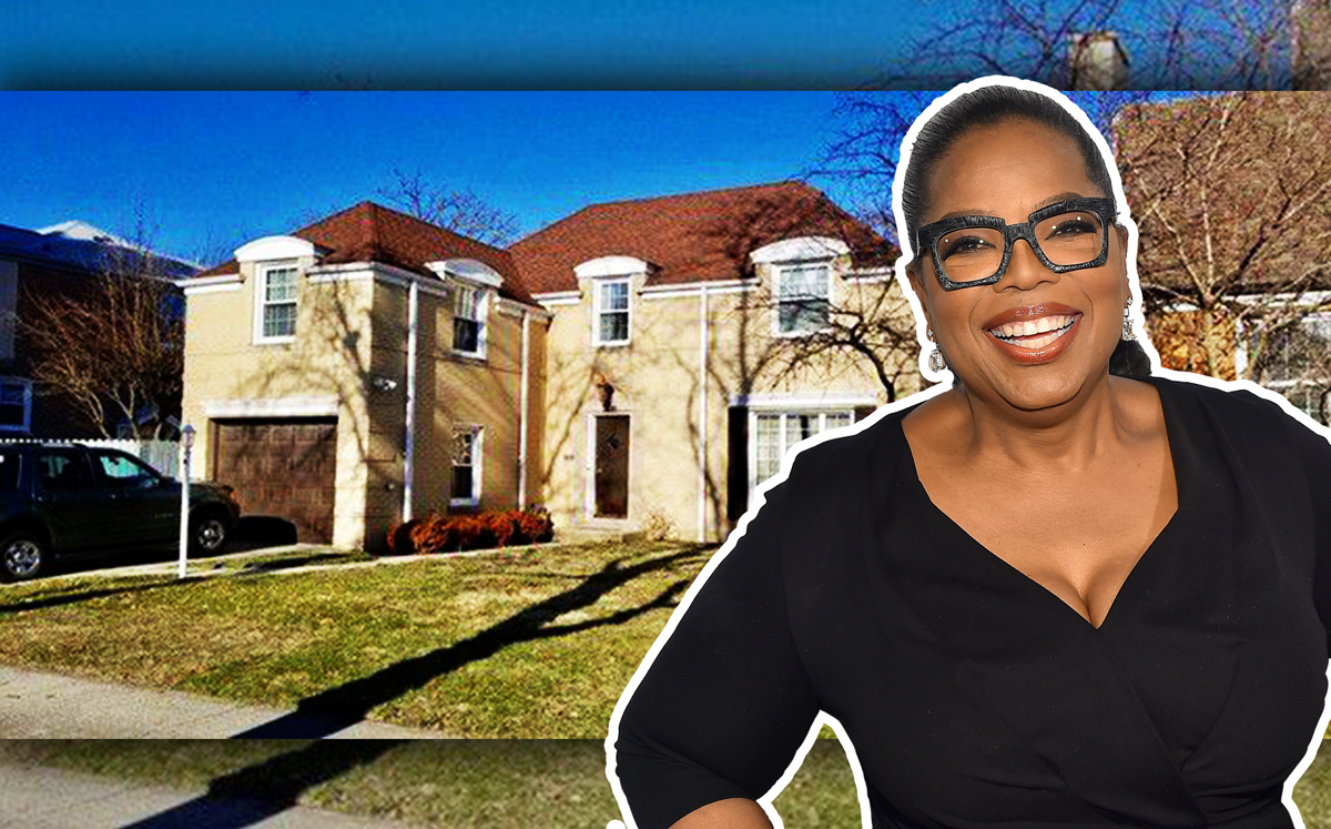 Oprah Winfrey and her former Elmwood Park home at 1705 North 78th Court (Credit: Getty Images)