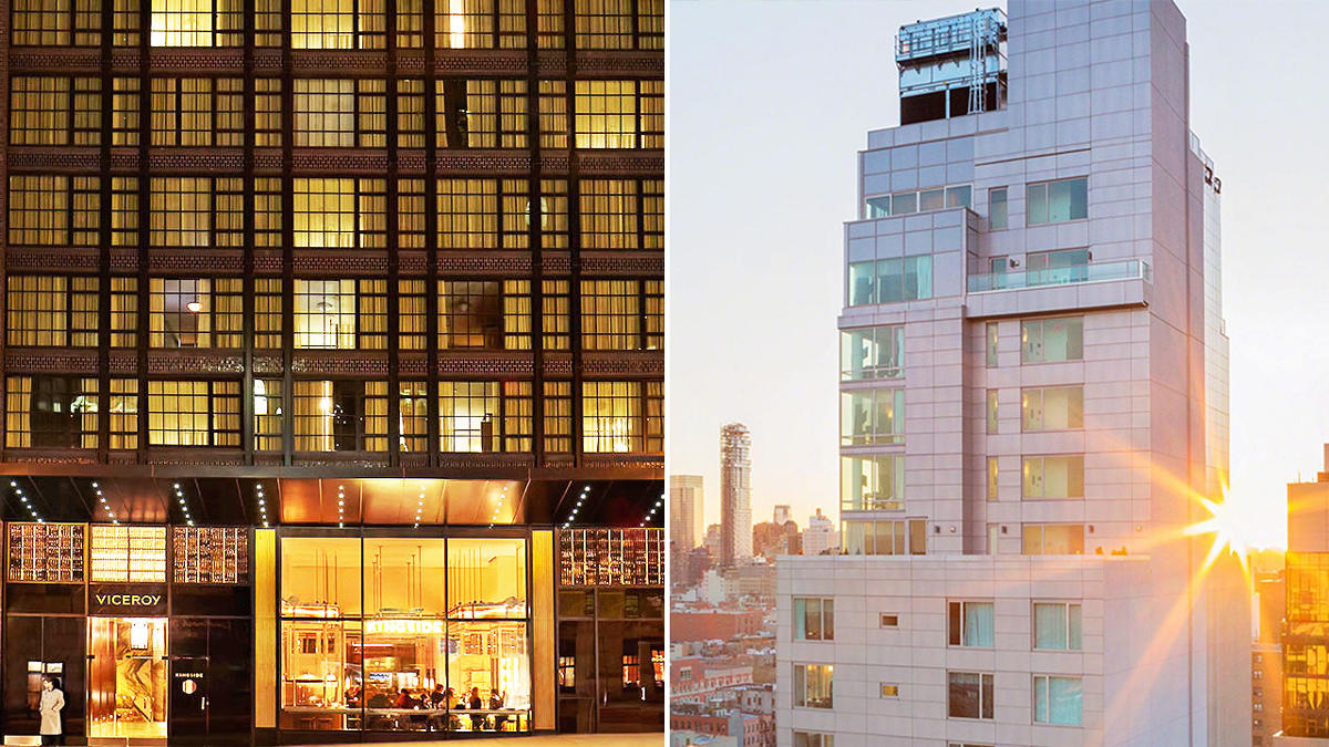 From left: Viceroy Hotel at 120 West 57th Street and Hotel Indigo at 171 Ludlow Street (Credit: Viceroy Hotel and Resorts and IHG)