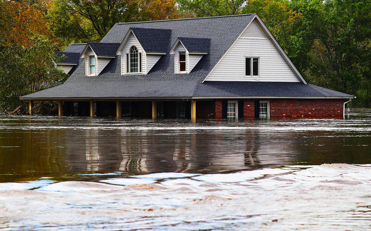 A home flooded by Hurricane Florence in North Carolina (Credit: Getty Images)