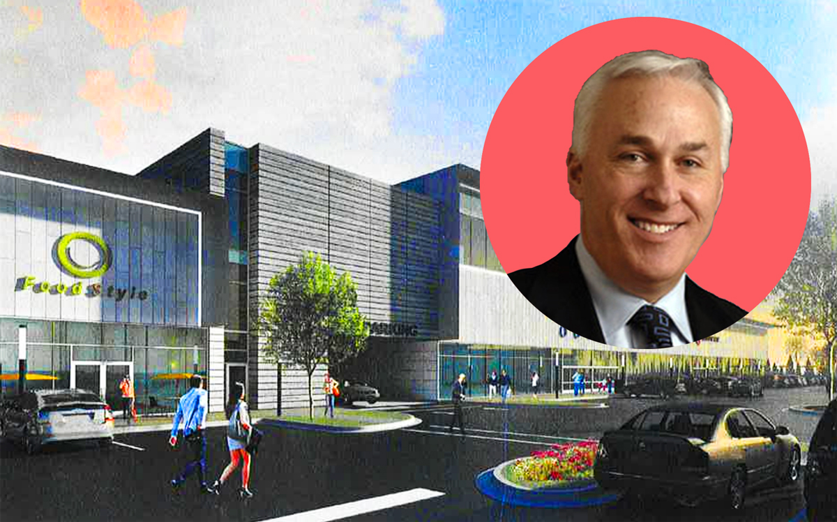 Jaffe Cos. President Michael Jaffe and a rendering of 4631 West Foster Avenue (Credit: Jaffe Cos.)