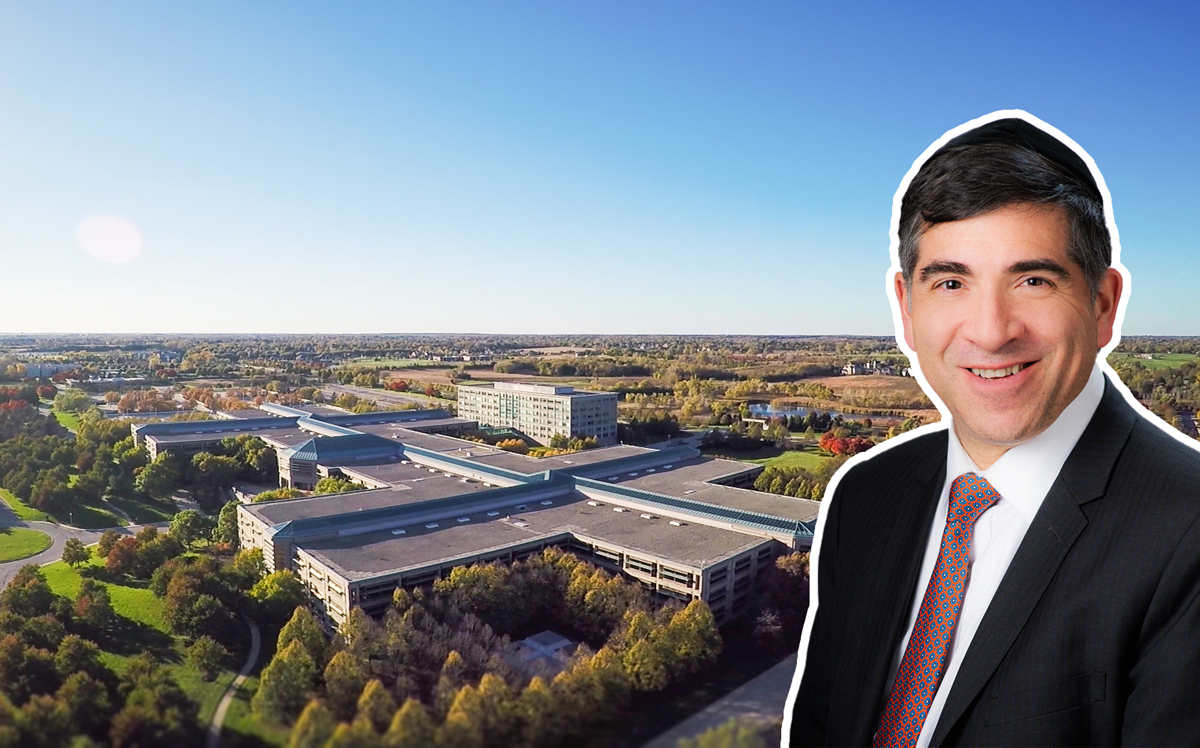 Somerset President Ralph Zucker and the former AT&amp;T campus in Hoffman Estates (Credit: LoopNet and Somerset Development)