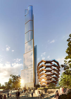 A rendering of 35 Hudson Yards, which includes condos, a hotel, office and retail