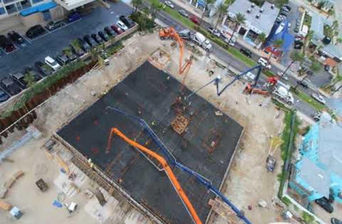 The Daytona Beach Convention Hotel &amp; Condominiums construction site (Credit: Ox Blue | YouTube)
