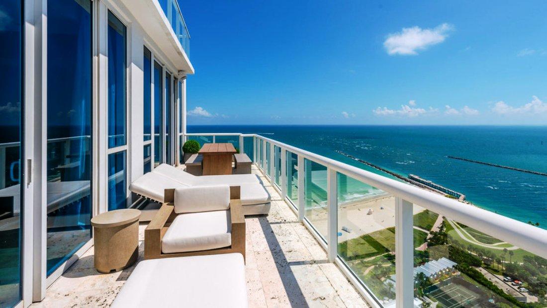 Myles Chefetz listed this condo at the Continuum in South Beach for $14 million. (Credit: Mansion Global)