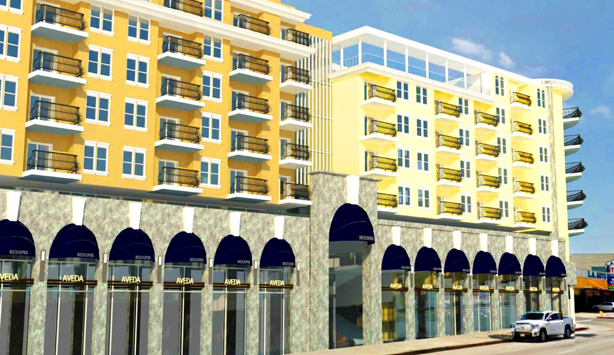 Renderings of the project at 3170 W. Olympic Boulevard