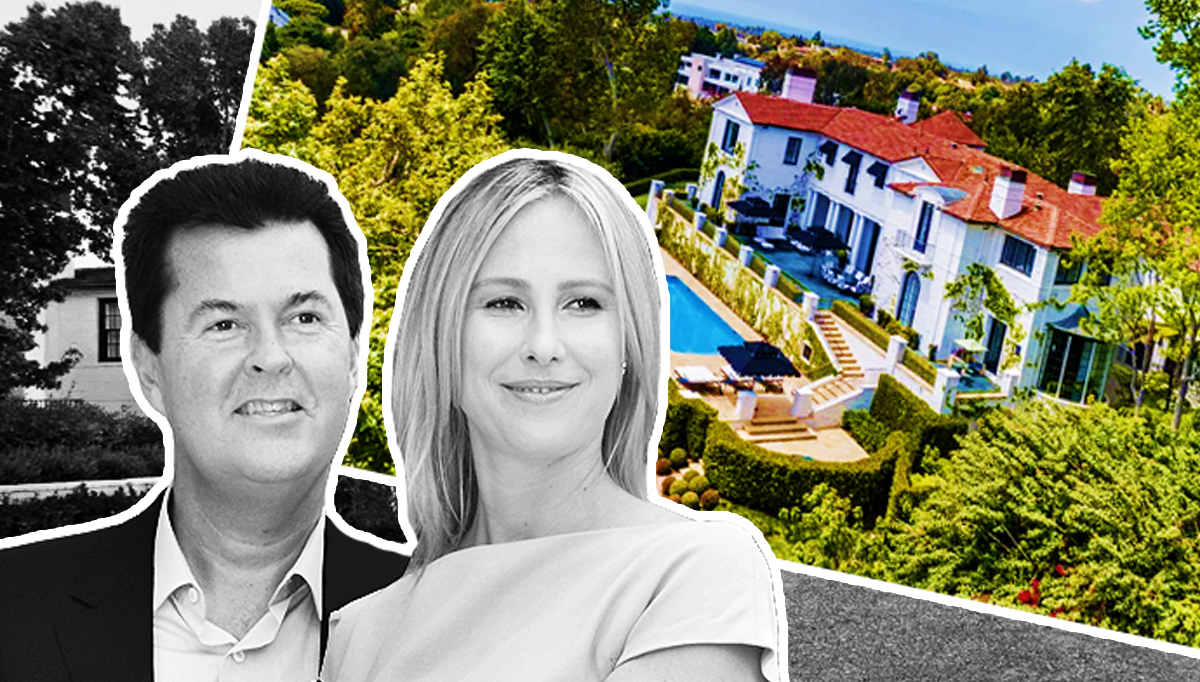 Simon Fuller, Natalie Swanston and their Bel Air mansion (Credit: Getty Images)
