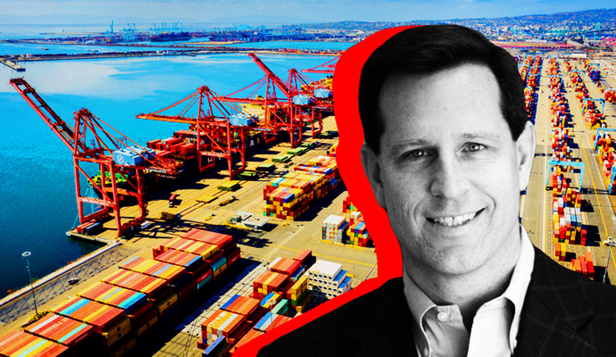 Ten-X Commercial CEO Tim Morse and the Port of Long Beach's container yard
