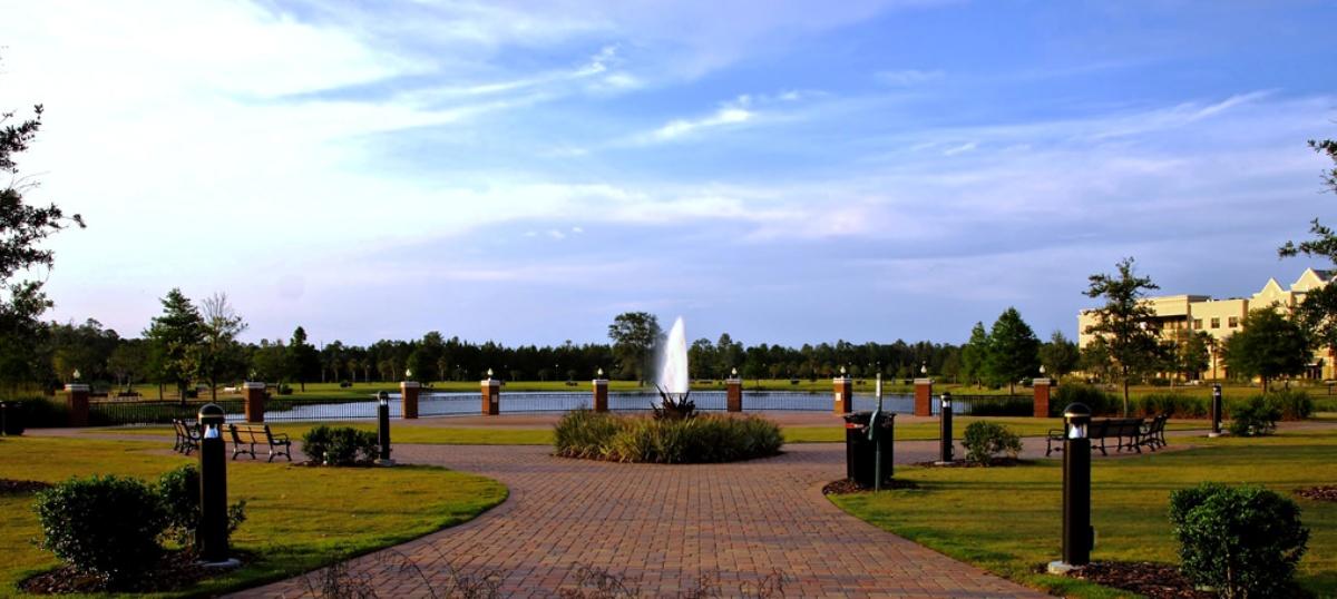 A public park at Town Center in Palm Coast