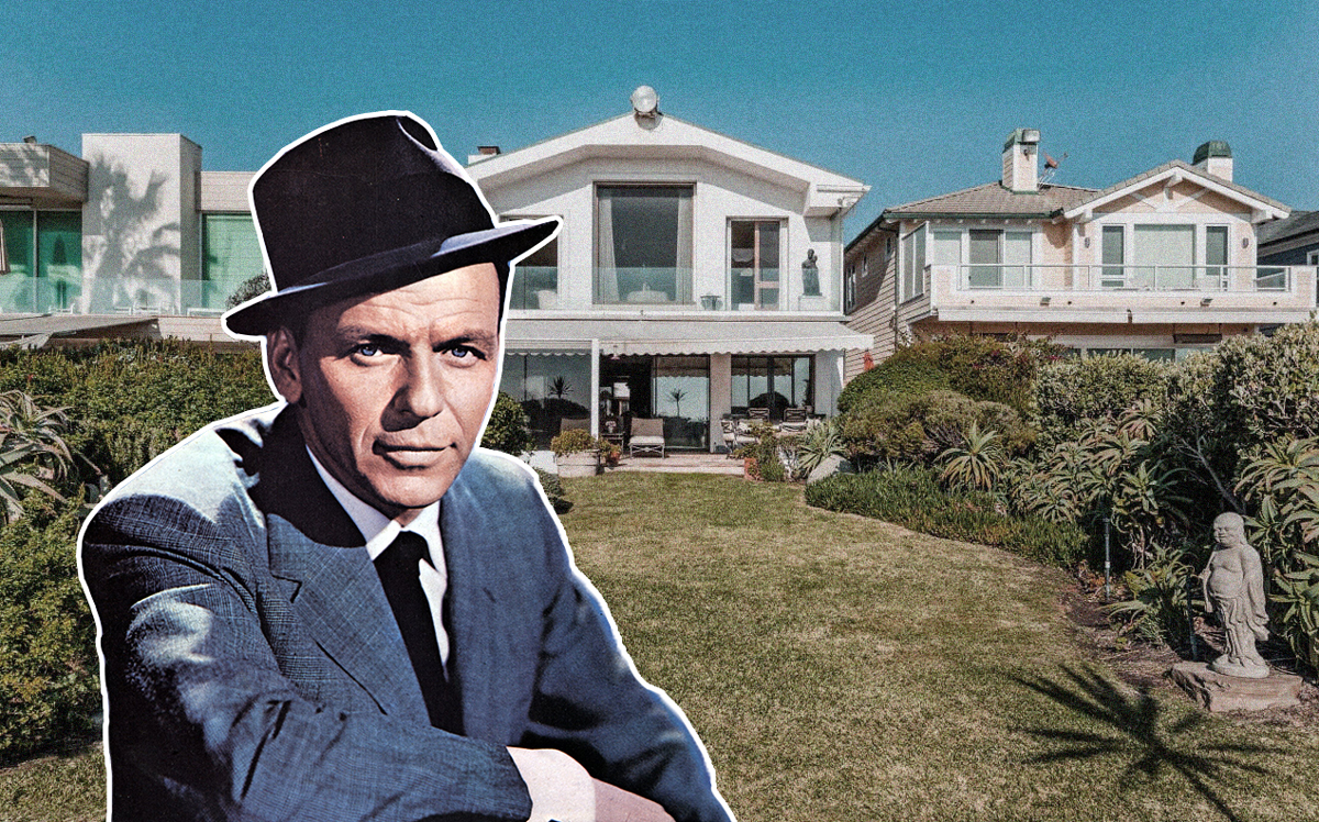 Frank Sinatra and his former oceanfront home in Malibu (Credit: Mike Helfrich and Getty Images)