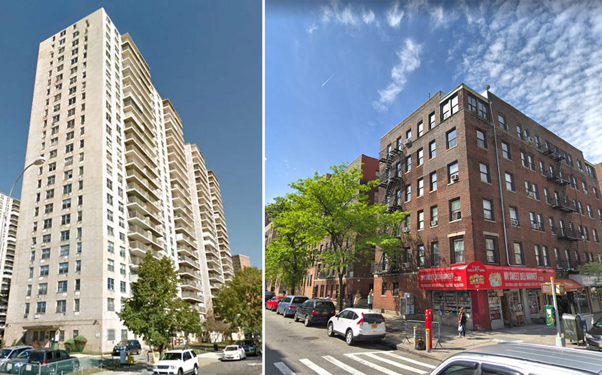 2006 Surf Avenue in Brooklyn and 590 West 204th Street (Credit: Google Maps)