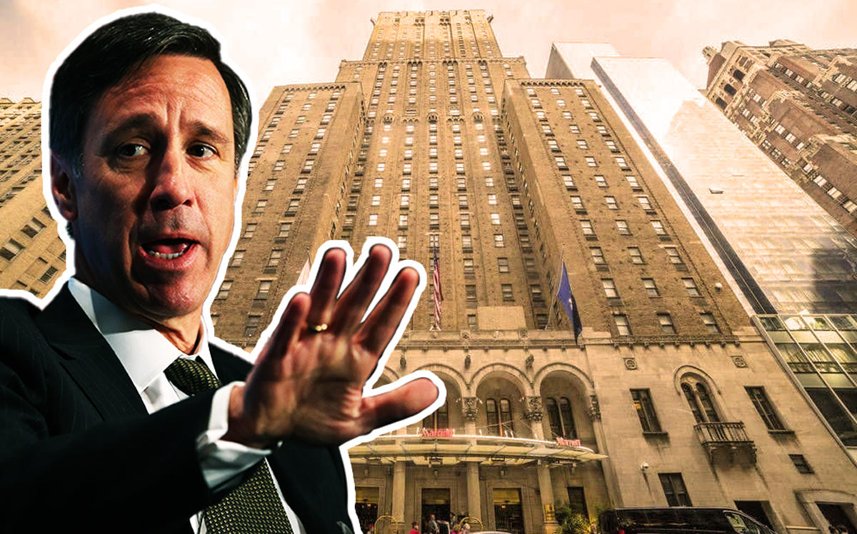 Marriott Hotel at 525 Lexington Avenue and Marriott Hotel CEO Arne Sorenson (Credit: Getty Images)
