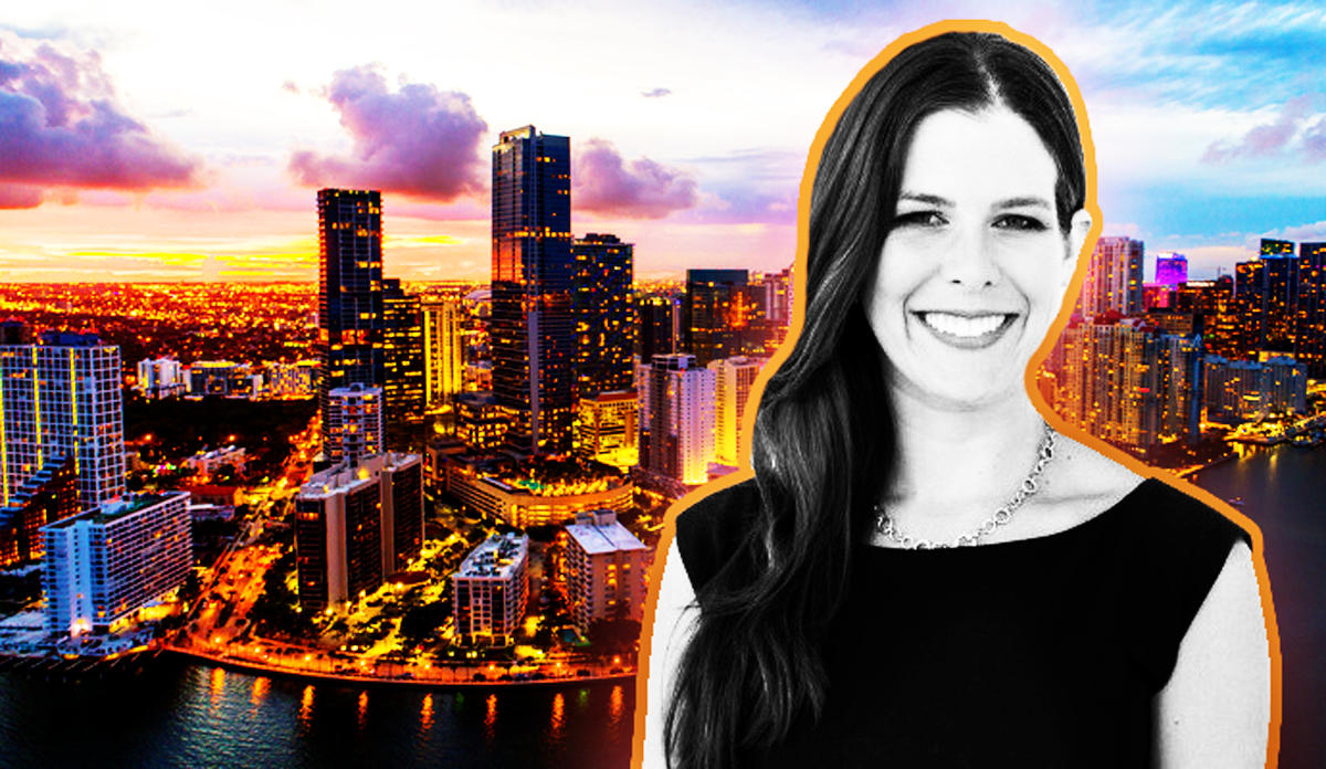 Alexandra Elfmont and the Miami skyline (Credit: iStock)