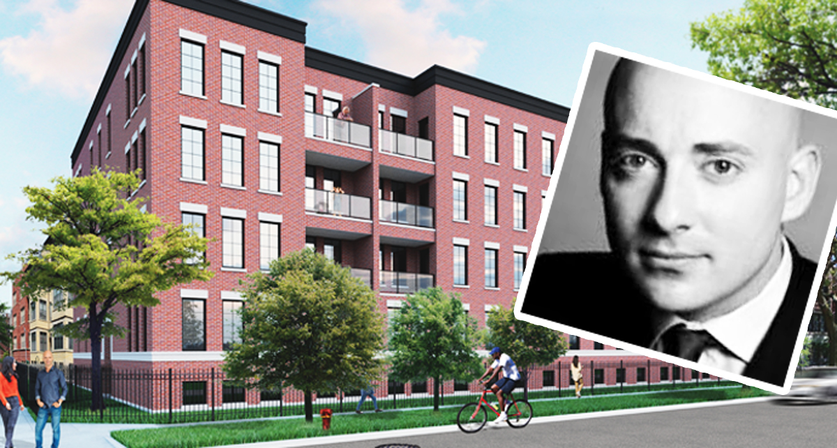 Building rendering and pic of Quest Realty owner Jason Vondrachek