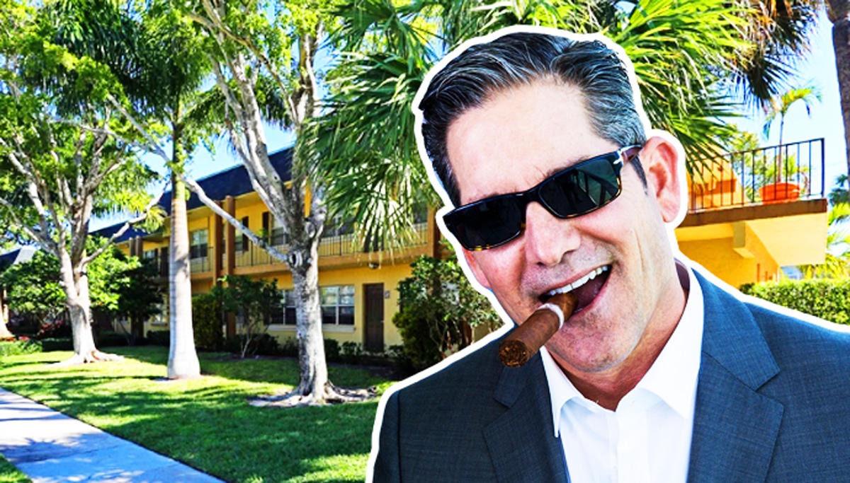 Grant Cardone and a Boca Raton apartment complex he sold last year.