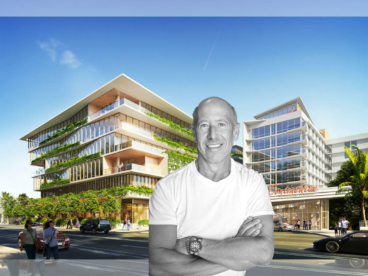 Rendering of Starwood Capital Group's project and Barry Sternlicht