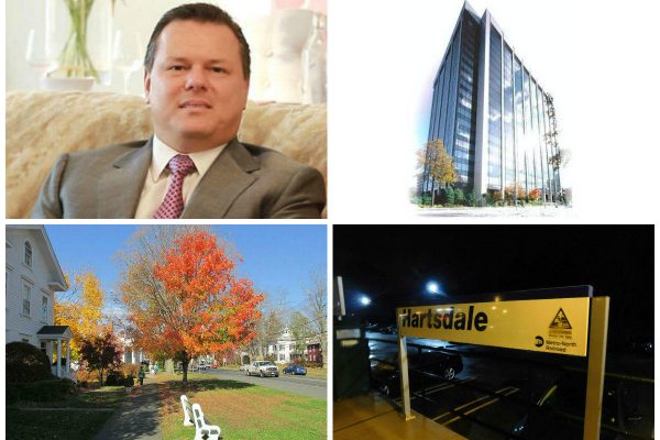 <em>Clockwise from top left: White Plains developer Michael D’Alessio pleads guilty to wire fraud, Serendipity Labs plans to open a coworking space in White Plains’ Westchester One building, swimming and tennis club site could house an assisted living facility under tentative plan (credit: Adam Moss), and a developer wants to build eight single-family houses in Newtown.</em>