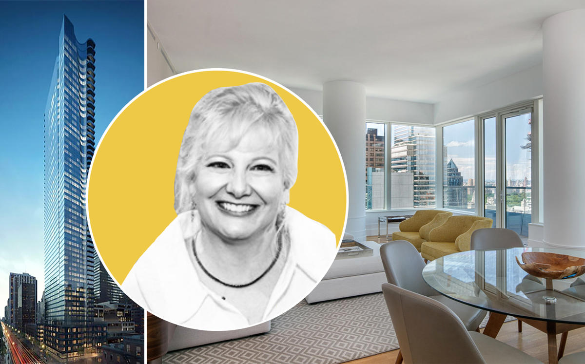Michelle Barnet and 252 East 57th Street (Credit: Columbia West Properties and CityRealty)